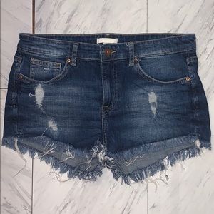 H&M Distress Denim Shorts